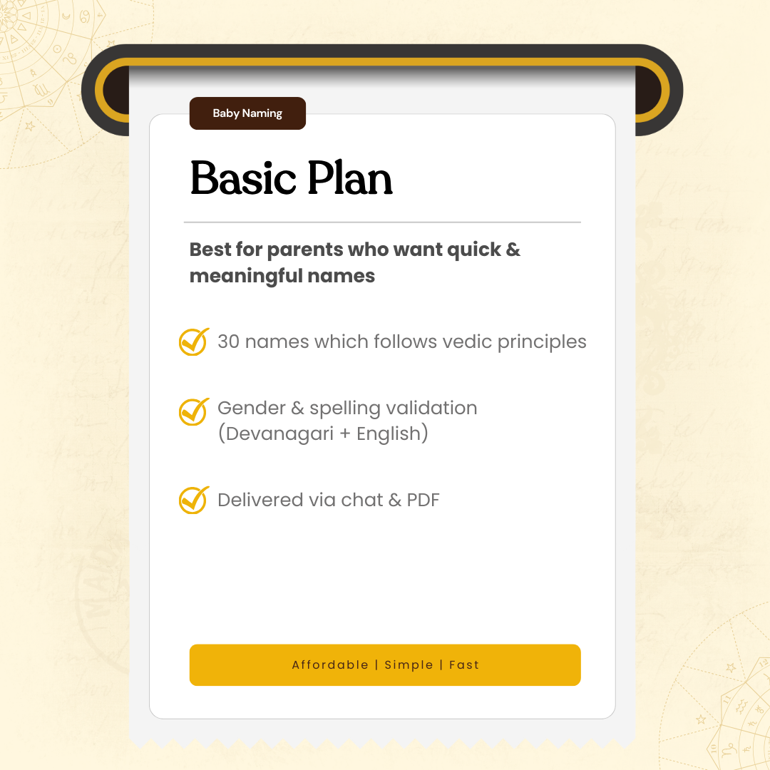 Vedic Baby Naming Prana Basic Plan - Image 2