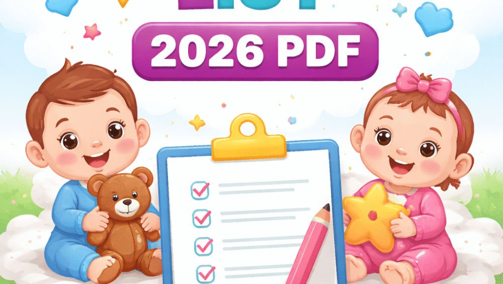 Unique Baby Name List 2026 PDF (Modern, Rare & Meaningful Names)